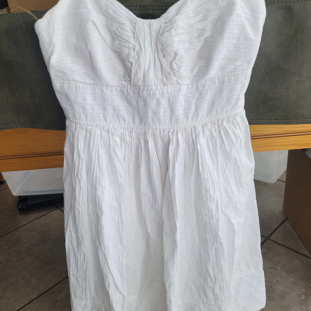 Sequin Hearts Strapless White Dress